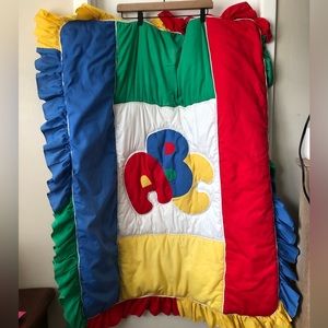 Vintage ABC Color Block Crib Bedding